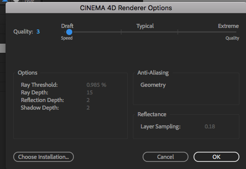 render Options