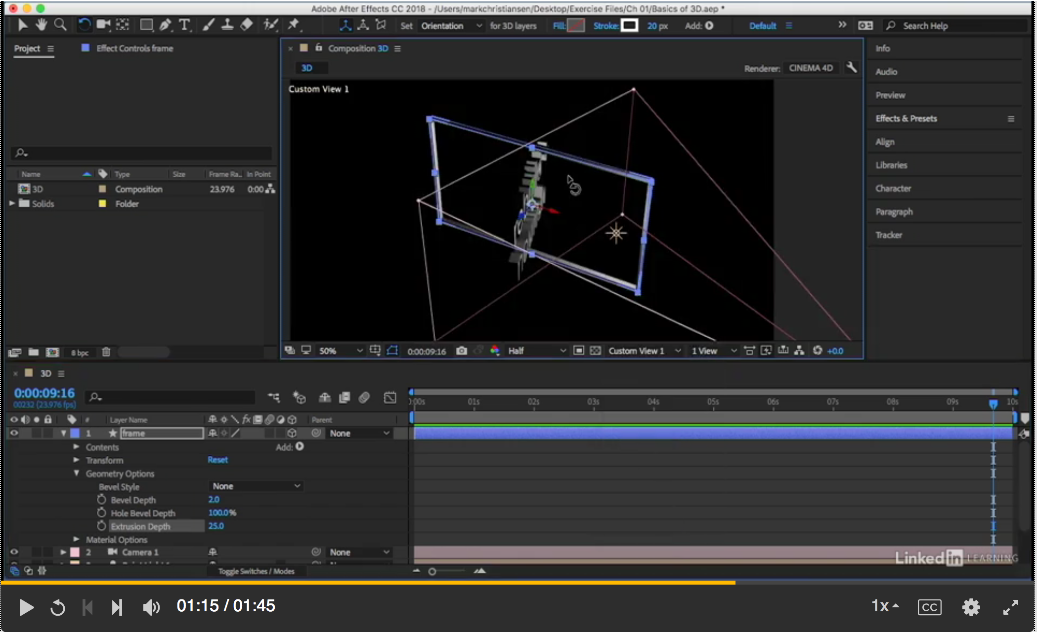 After Effects Workspace