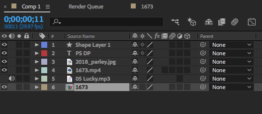 Media Layers in a Comp