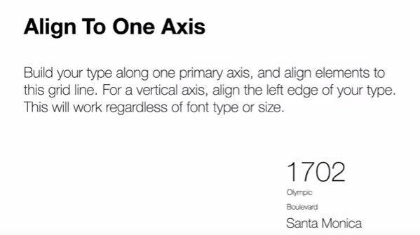 Align to one axis vertical